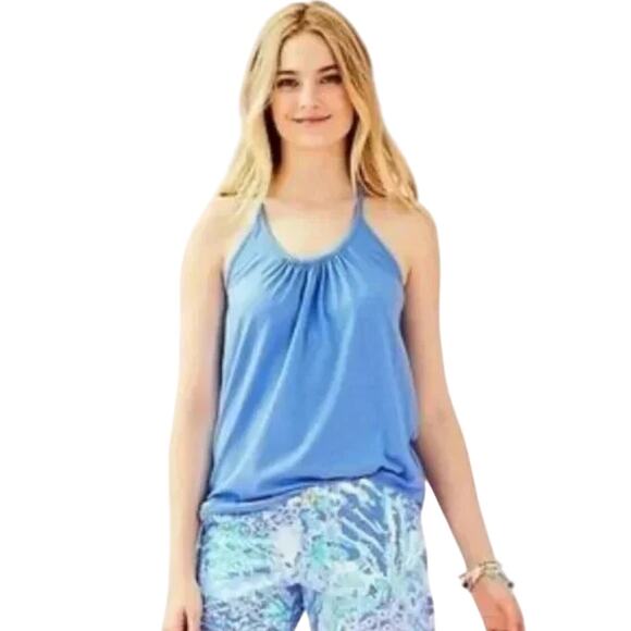 Lilly Pulitzer Lacy Tank Blue Small - Picture 1 of 4